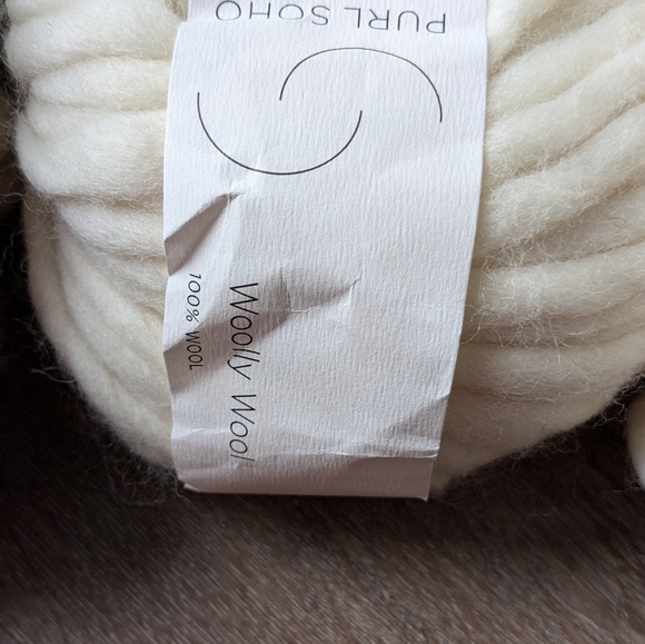 3 Skeins Purl Soho Wooly Wool Chunky Yarn Heirloom White - Picture 3 of 5
